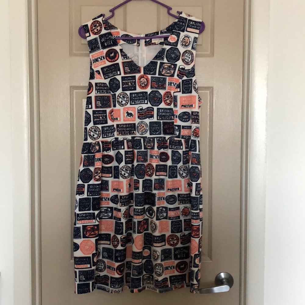 Stamp patterned dress